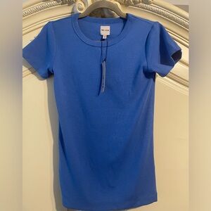NIC+ZOE Ribbed Blue Top